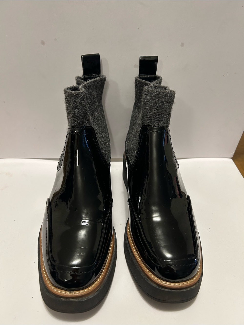 Dolce Vita Saline H2O Black Patent Waterproof Chelsea Boots